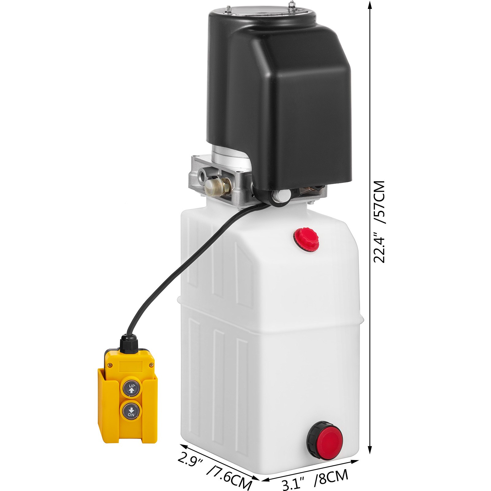 Bomba Hidráulica De acción simple Eléctrica 7l Con Control Remoto+indicador Led