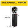 VEVOR Bomba Hidráulica Motor Hidráulico de 15 Cuartos Elevador Hidráulico Monofásico Elevador de Automóviles Remolque de Descarga de 3450 RPM 208-230 V Elevador Automático de 2 Caballos de Fuerza
