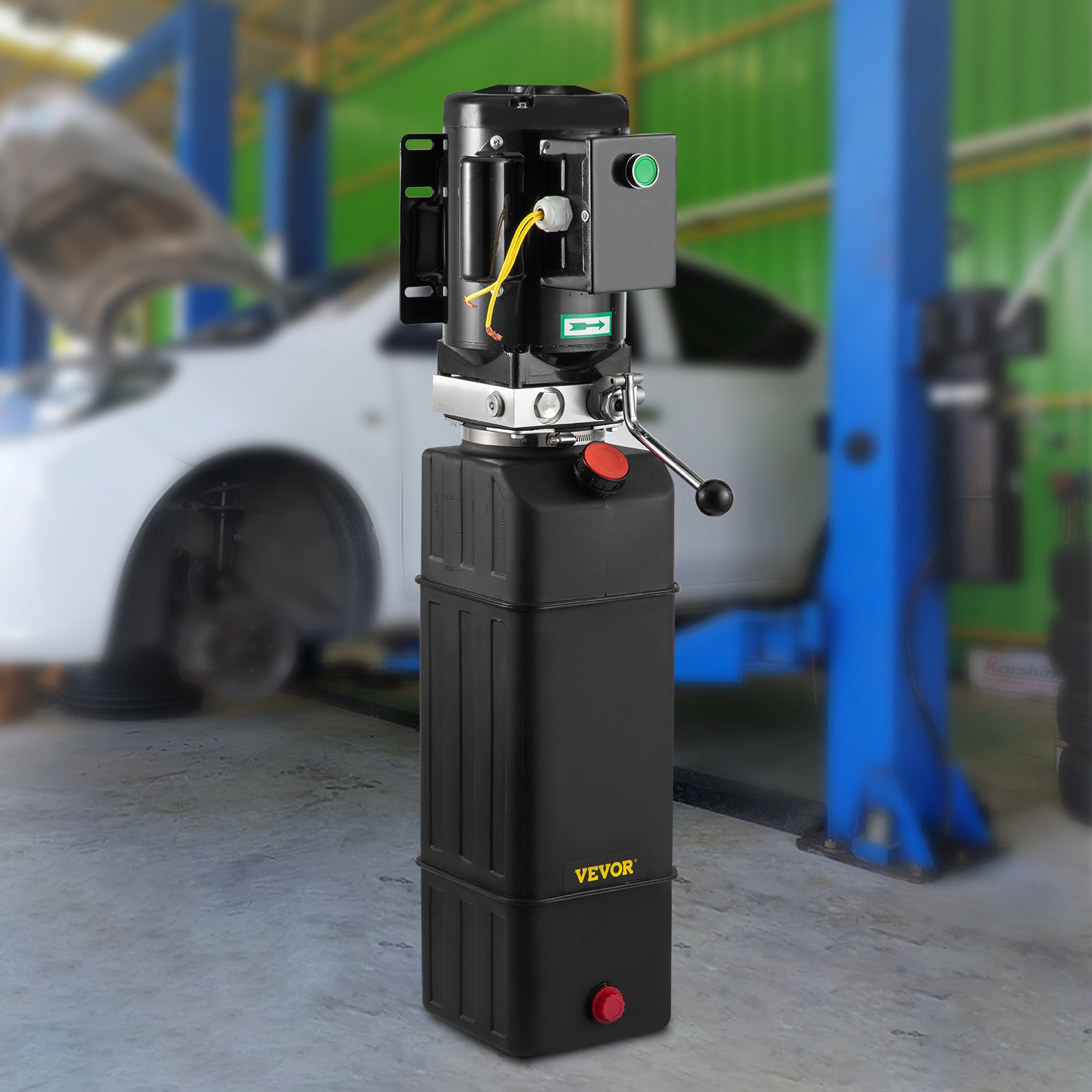 VEVOR Bomba Hidráulica Motor Hidráulico de 15 Cuartos Elevador Hidráulico Monofásico Elevador de Automóviles Remolque de Descarga de 3450 RPM 208-230 V Elevador Automático de 2 Caballos de Fuerza