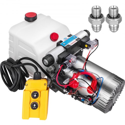 Bomba Hidráulica De Doble Efecto De Solenoide De 12v Dc Con Tanque De 4.5l