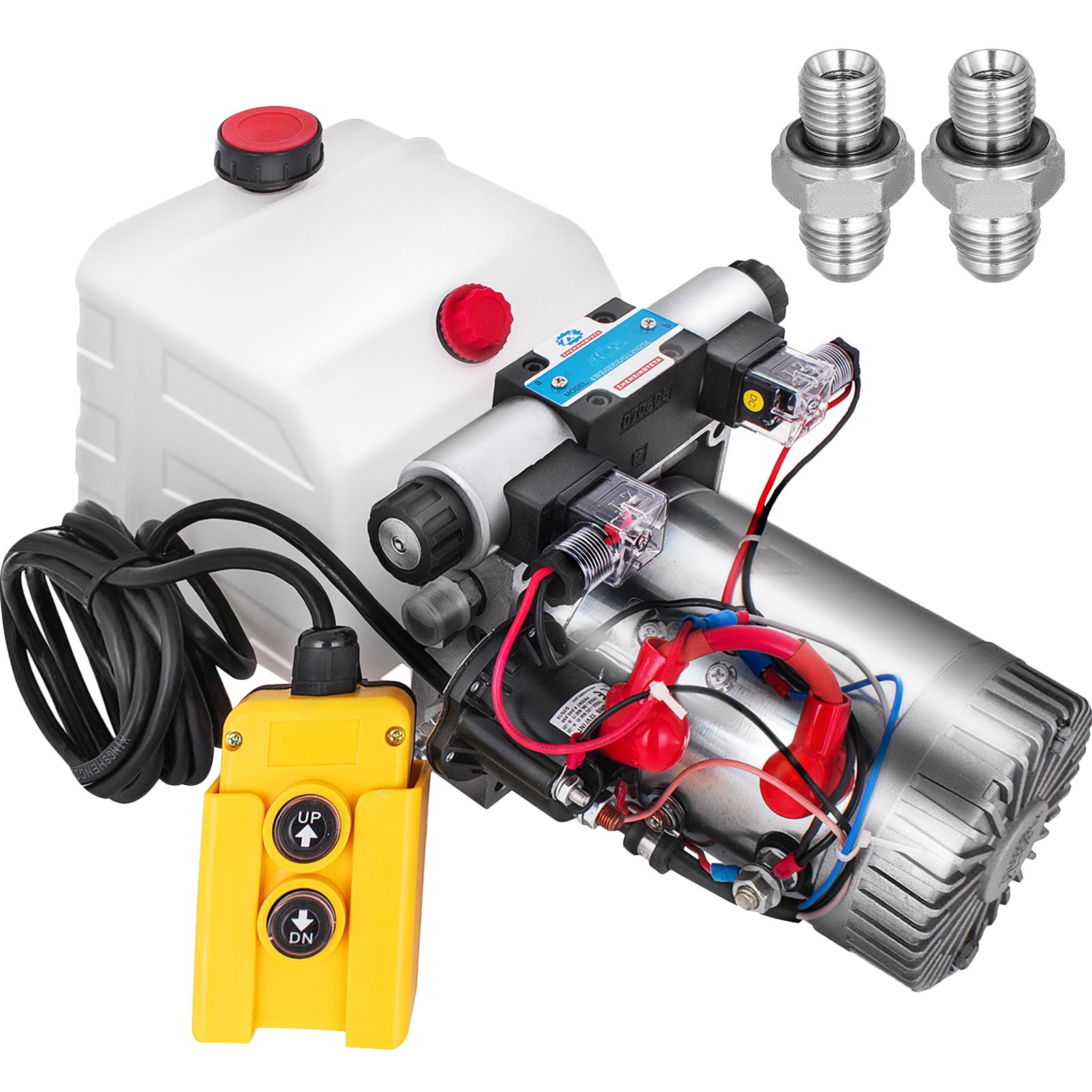 Bomba Hidráulica De Doble Efecto De Solenoide De 12v Dc Con Tanque De 4.5l