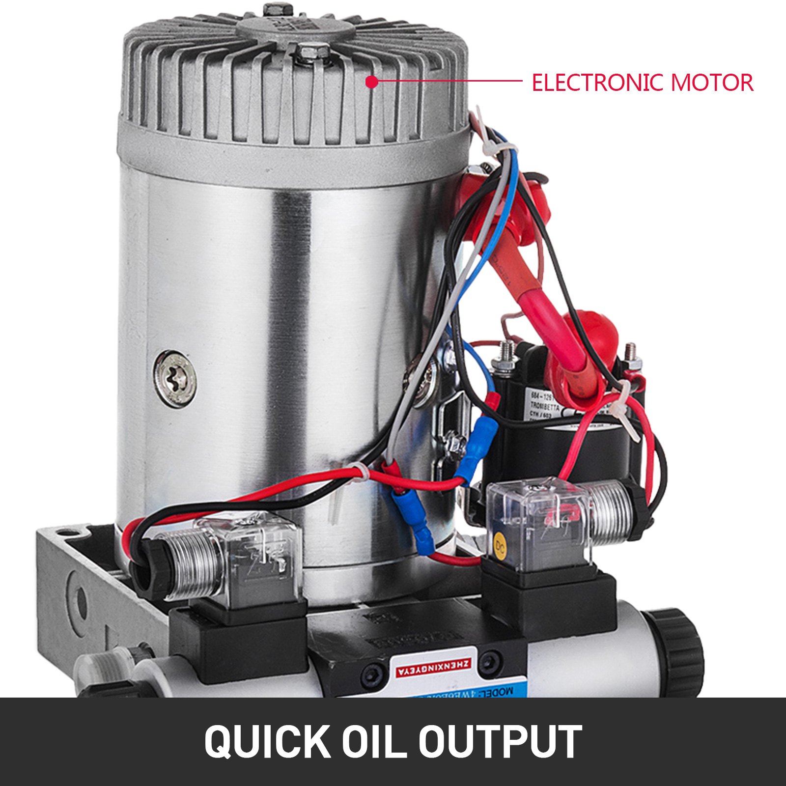 Bomba Hidráulica De Doble Efecto De Solenoide De 12v Dc Con Tanque De 4.5l