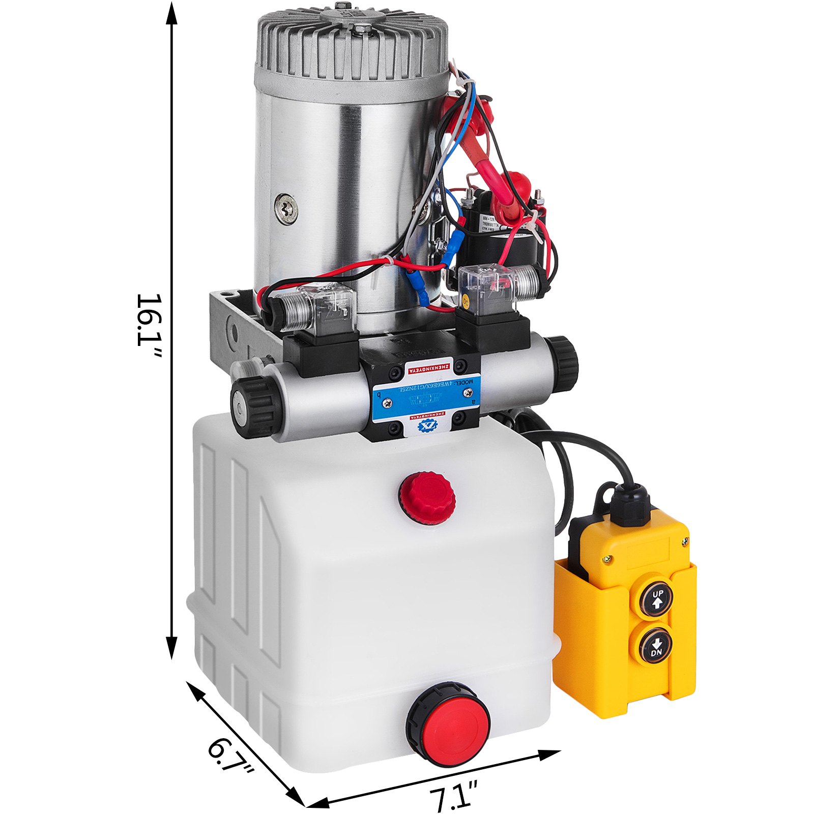 Bomba Hidráulica De Doble Efecto De Solenoide De 12v Dc Con Tanque De 4.5l