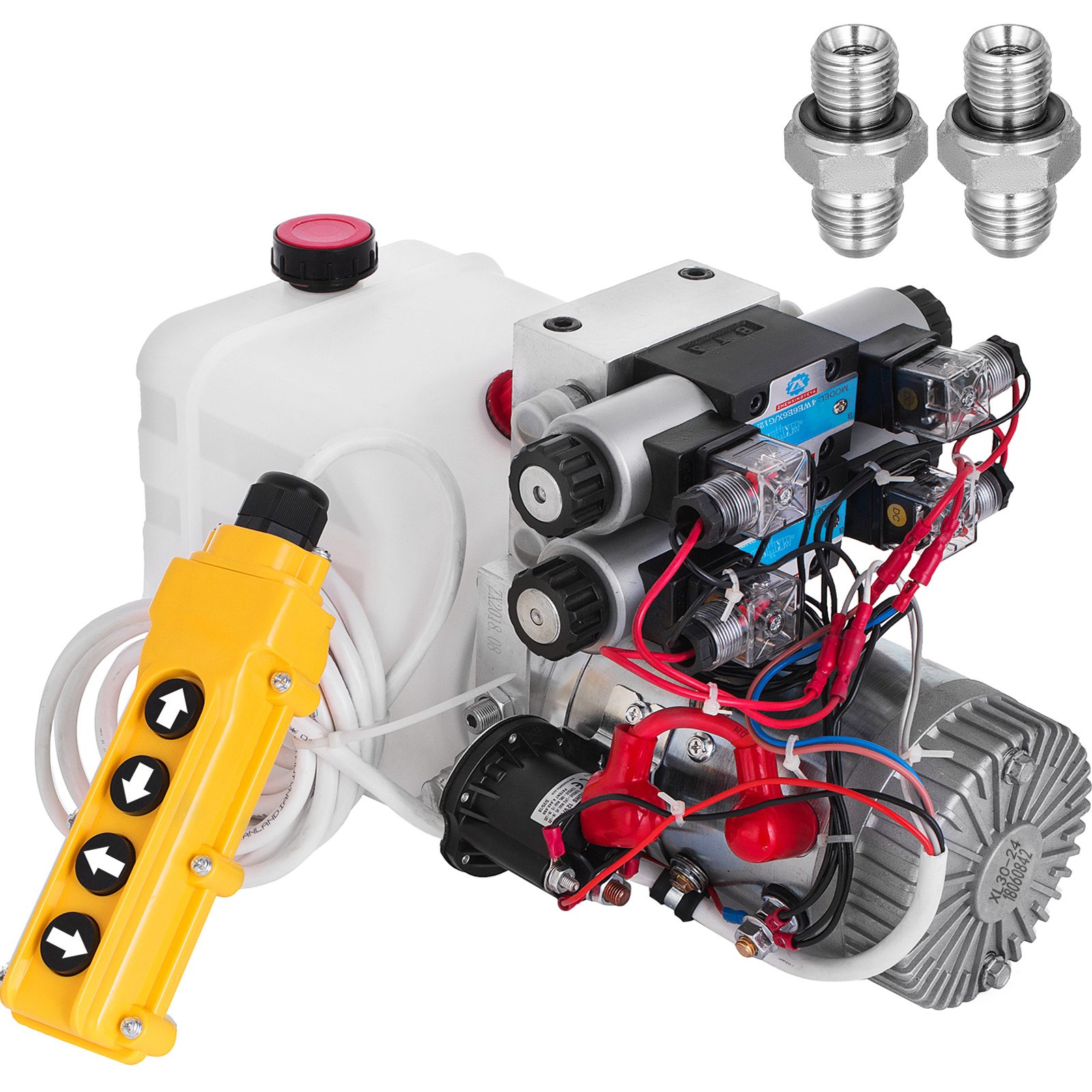 Bomba Hidráulica 24v 4,5l Dc Doble Acción Paquete De Energía Solenoide