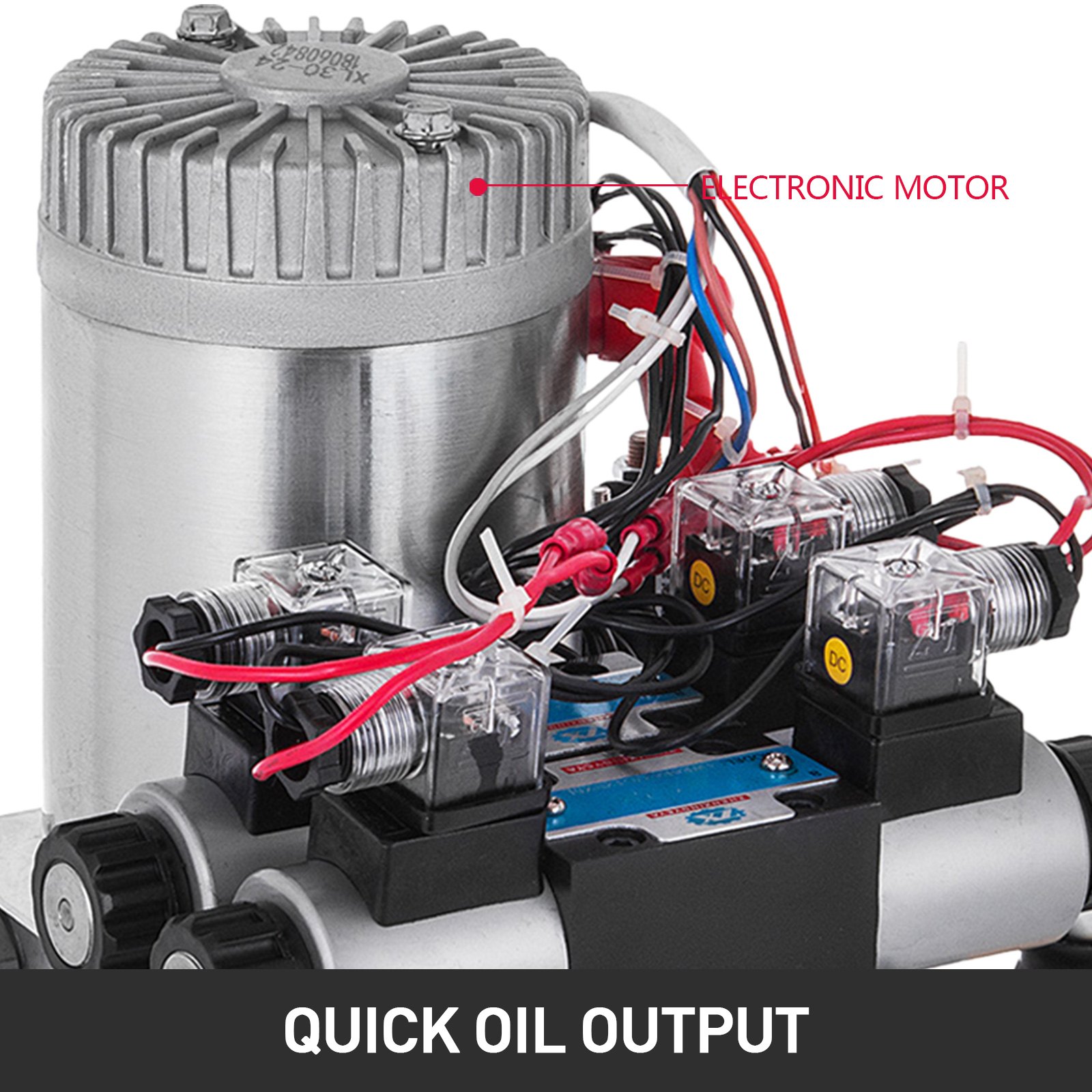 Bomba Hidráulica 24v 4,5l Dc Doble Acción Paquete De Energía Solenoide