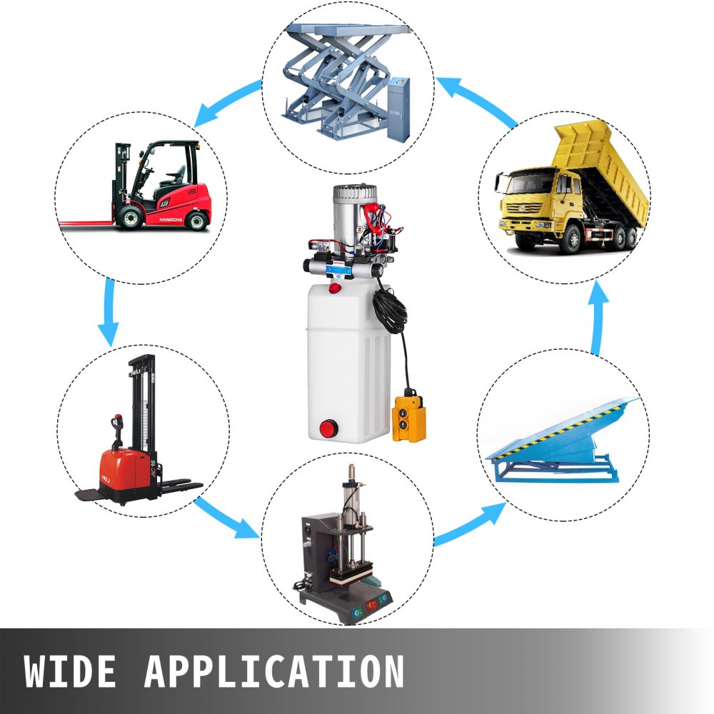 Bomba Hidráulica De Acción 24v Dc Con Doble Efecto Con Depósito De Plástico 8l