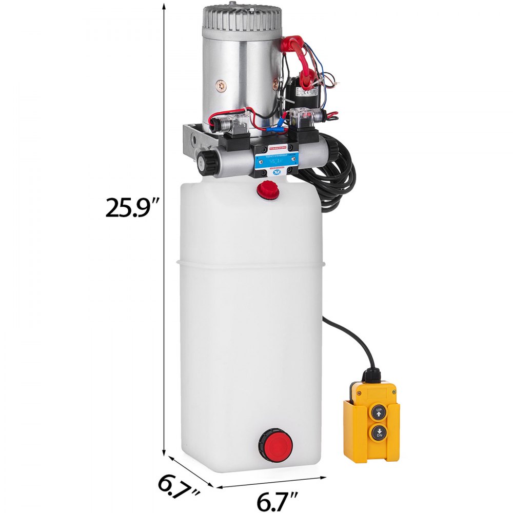 Bomba Hidráulica De Acción 24v Dc Con Doble Efecto Con Depósito De Plástico 8l