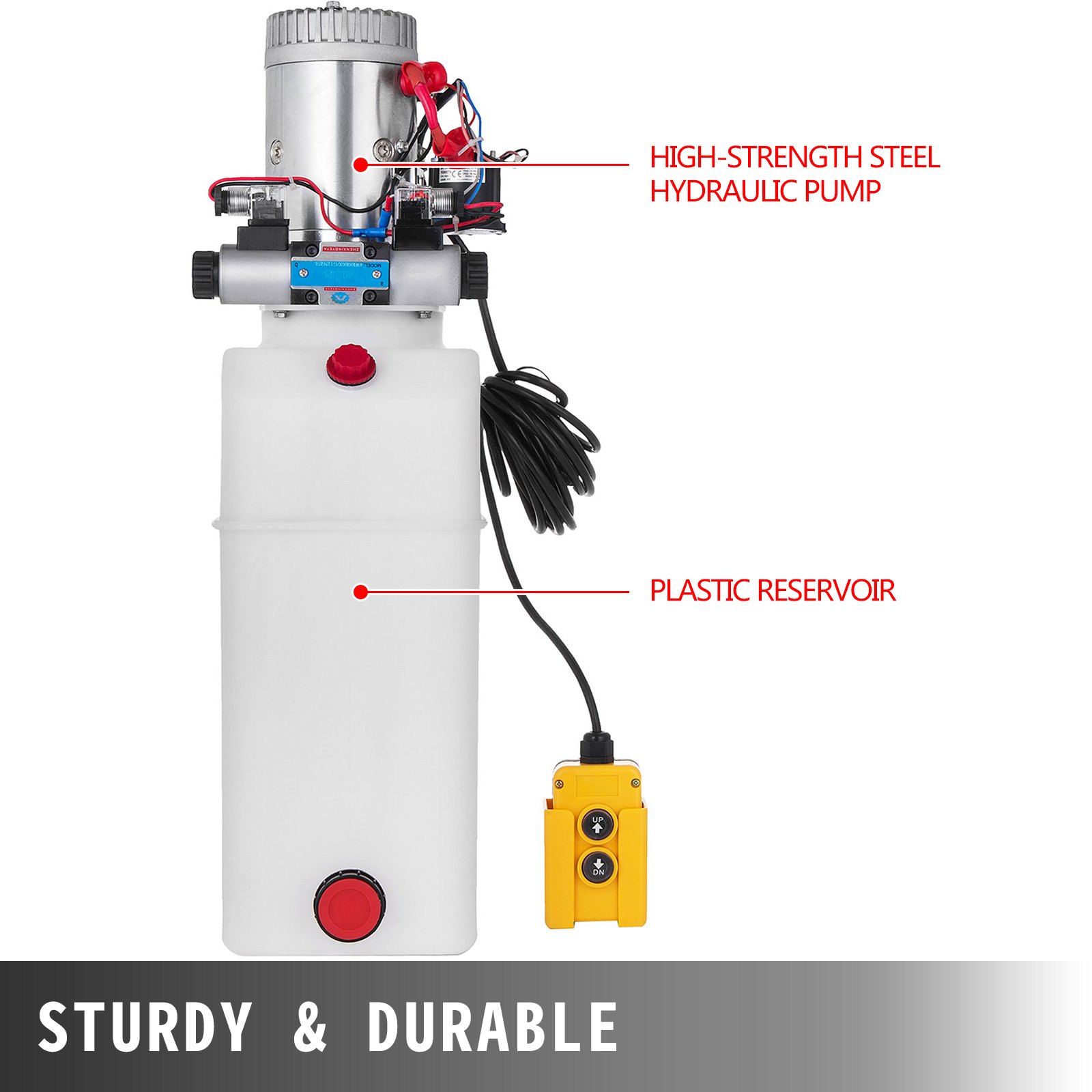 Bomba Hidráulica De Acción 24v Dc Con Doble Efecto Con Depósito De Plástico 8l