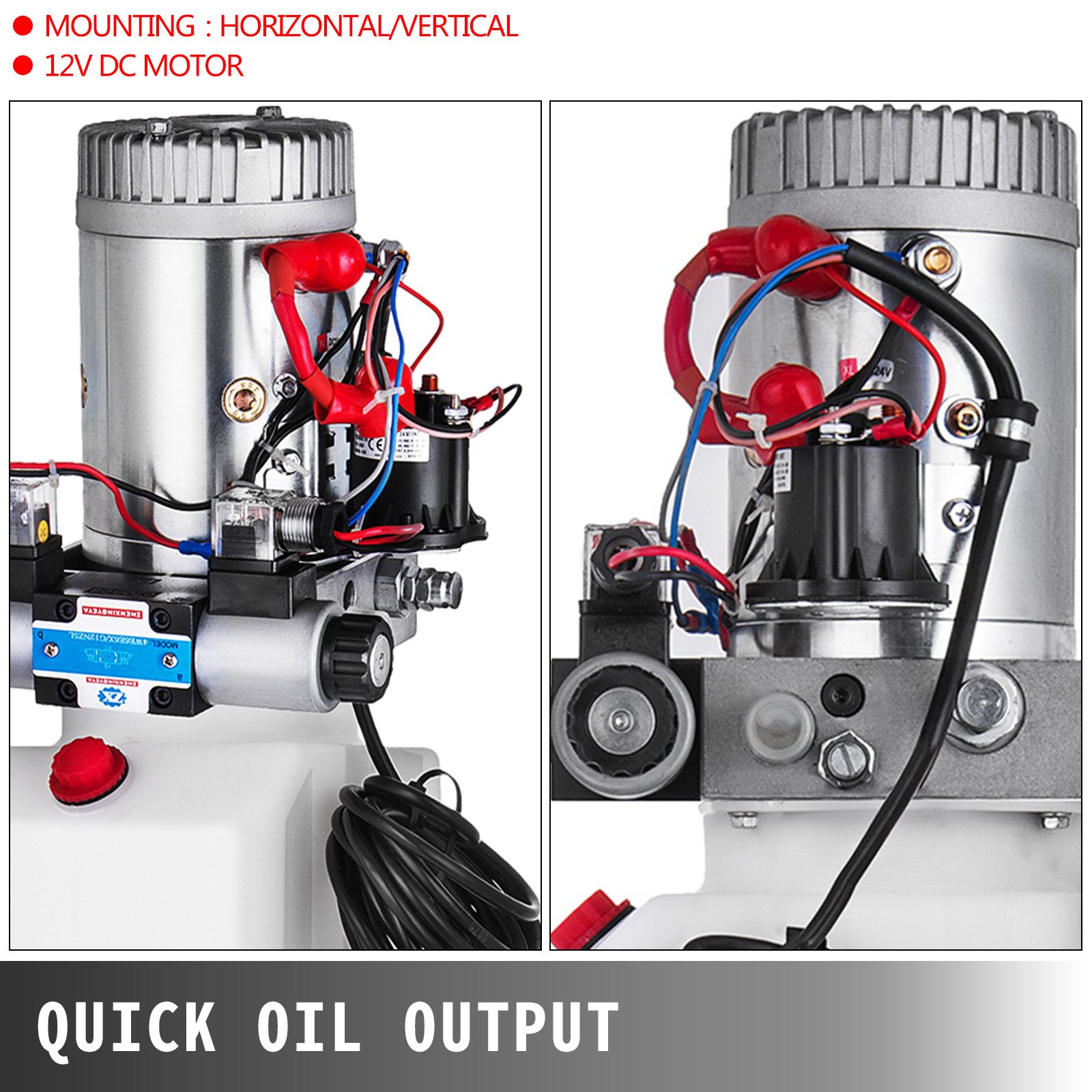 Bomba Hidráulica De Acción 24v Dc Con Doble Efecto Con Depósito De Plástico 8l