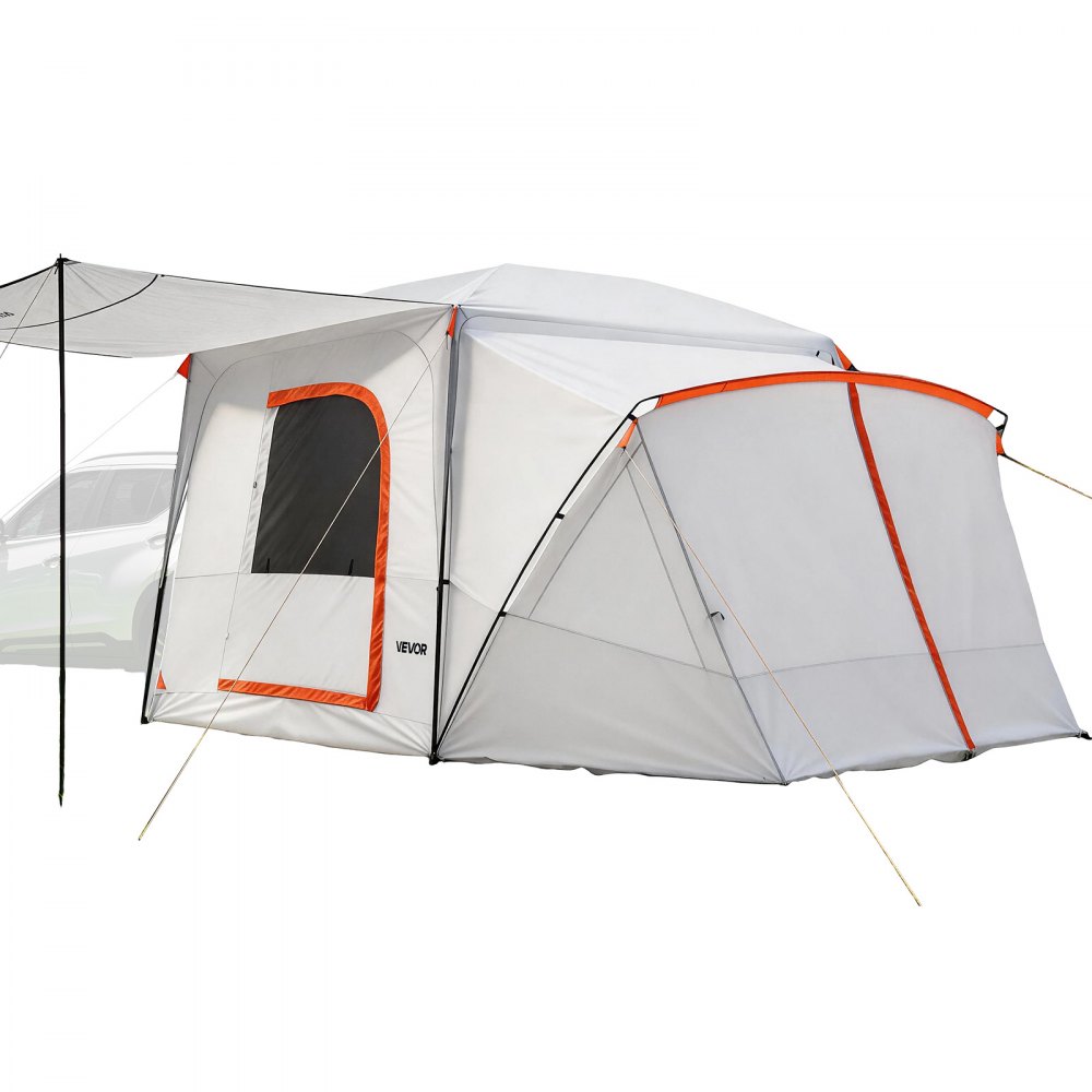 VEVOR Tienda de Campaña para Portón Trasero 396,4 x 305 x 233 cm para 5 a 9 Personas, Tienda de Campaña para Maletero de Coche con Puertas Ventiladas y Ventanas de Malla para Acampar al Aire Libre