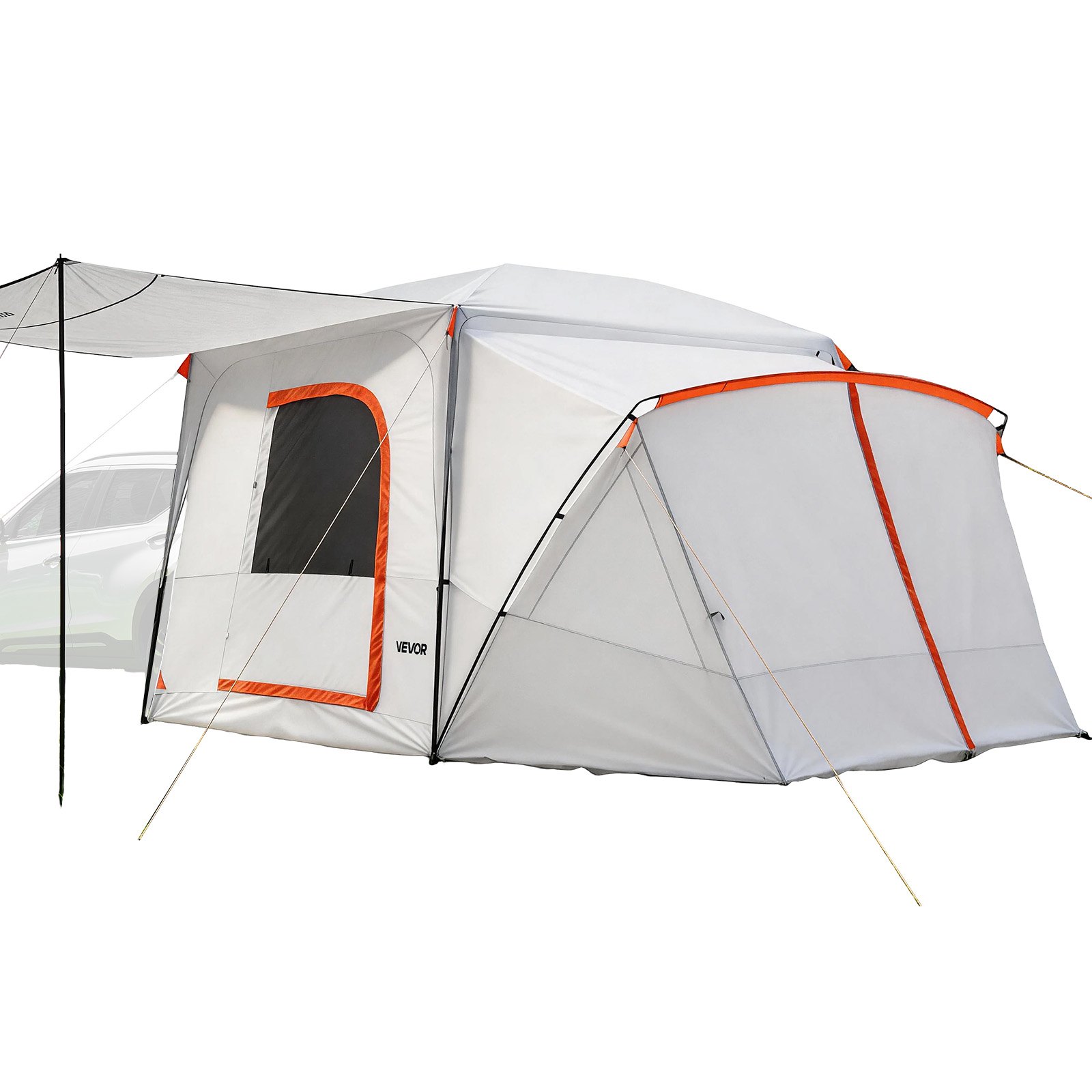 VEVOR Tienda de Campaña para Portón Trasero 396,4 x 305 x 233 cm para 5 a 9 Personas, Tienda de Campaña para Maletero de Coche con Puertas Ventiladas y Ventanas de Malla para Acampar al Aire Libre