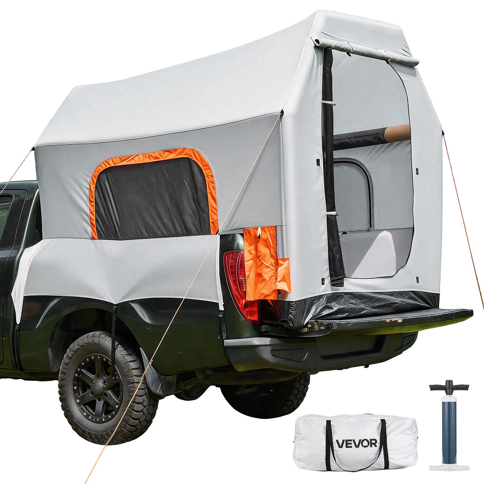 VEVOR Tienda de Campaña Inflable para Coche 219 x 165 x 183 cm, para 2 a 3 Personas, Tienda de Campaña para Maletero de SUV, con Puerta Ventilada y Ventana de Malla para Acampar al Aire Libre