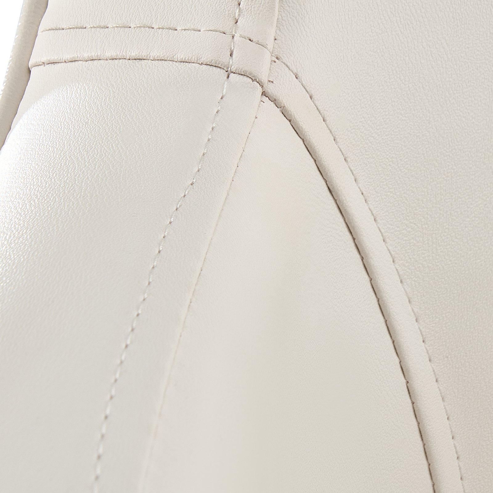 VEVOR Asiento de Barco con Respaldo Bajo Abatible Asiento de Capitán Tipo Cubo con Cojín de Esponja Engrosada Cuero de PVC Impermeable Diseño Ergonómico Plegable para Barcos de Pesca, Yates, Blanco