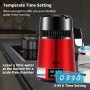 VEVOR Destilador de Agua 4 L Filtro de Destilación de Agua con Recipiente de Vidrio 750 W 1 L/H Ajuste de Velocidad, Destilación Filtro Purificador 3582 g de Acero Inoxidable con Pantalla Doble, Rojo