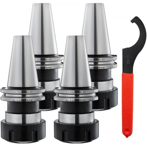 Cat40 Er40 Collet Chuck 4pcs 3.15''alta Precisión Duradero Endurecido Liso