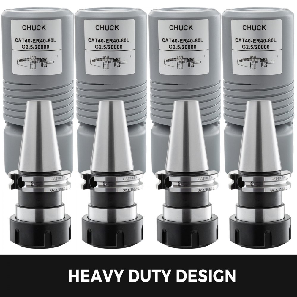Cat40 Er40 Collet Chuck 4pcs 3.15''alta Precisión Duradero Endurecido Liso