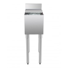 VEVOR Contenedor de Hielo de 28 L para Debajo del Mostrador de 305 x 483 x 937 mm, de Acero Inoxidable con Tapa Deslizante y Patas de Bola Ajustables, Carrito Refrigerado para Bar, Restaurante
