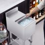 VEVOR Contenedor de Almacenamiento de Hielo Capacidad de 28 L, Depósito de Hielo de Acero Inoxidable con Tapa Deslizante y Soportes para Botellas, Ideal para Bares, Restaurantes, 305x482x850 mm
