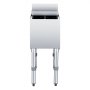 VEVOR Contenedor de Almacenamiento de Hielo Capacidad de 28 L, Depósito de Hielo de Acero Inoxidable con Tapa Deslizante y Soportes para Botellas, Ideal para Bares, Restaurantes, 305x482x850 mm
