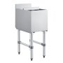 VEVOR Contenedor de Almacenamiento de Hielo Capacidad de 28 L, Depósito de Hielo de Acero Inoxidable con Tapa Deslizante y Soportes para Botellas, Ideal para Bares, Restaurantes, 305x482x850 mm