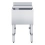 VEVOR Commercial Ice Bin, 46.7 L Max Capacity, 455 x 455 x 850 mm Stainless Steel Ice Chest with Sliding Lid and Bottle Holders, Cooler Cart Cocktail Unit for Bar Restaurant Pub, NSF Certified