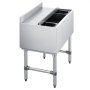 VEVOR Commercial Ice Bin, 61.6 L Max Capacity, 610 x 482 x 850 mm Stainless Steel Ice Chest with Sliding Lid and Bottle Holders, Cooler Cart Cocktail Unit for Bar Restaurant Pub, NSF Certified