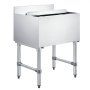 VEVOR Commercial Ice Bin, 61.6 L Max Capacity, 610 x 482 x 850 mm Stainless Steel Ice Chest with Sliding Lid and Bottle Holders, Cooler Cart Cocktail Unit for Bar Restaurant Pub, NSF Certified