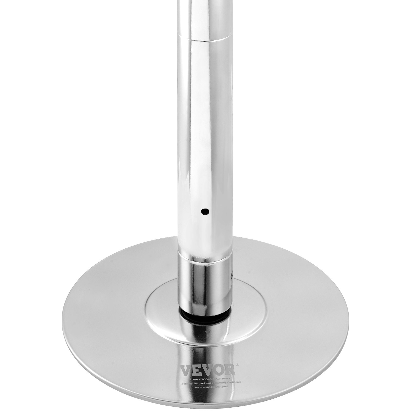 VEVOR Barra de Baile Profesional 2810x230 mm Barra de Baile Estática y Giratoria Kit de Danza en Barra Vertical Extraíble y Portátil Barra de Acero Inoxidable Resistente Altura Ajustable para Bar Club