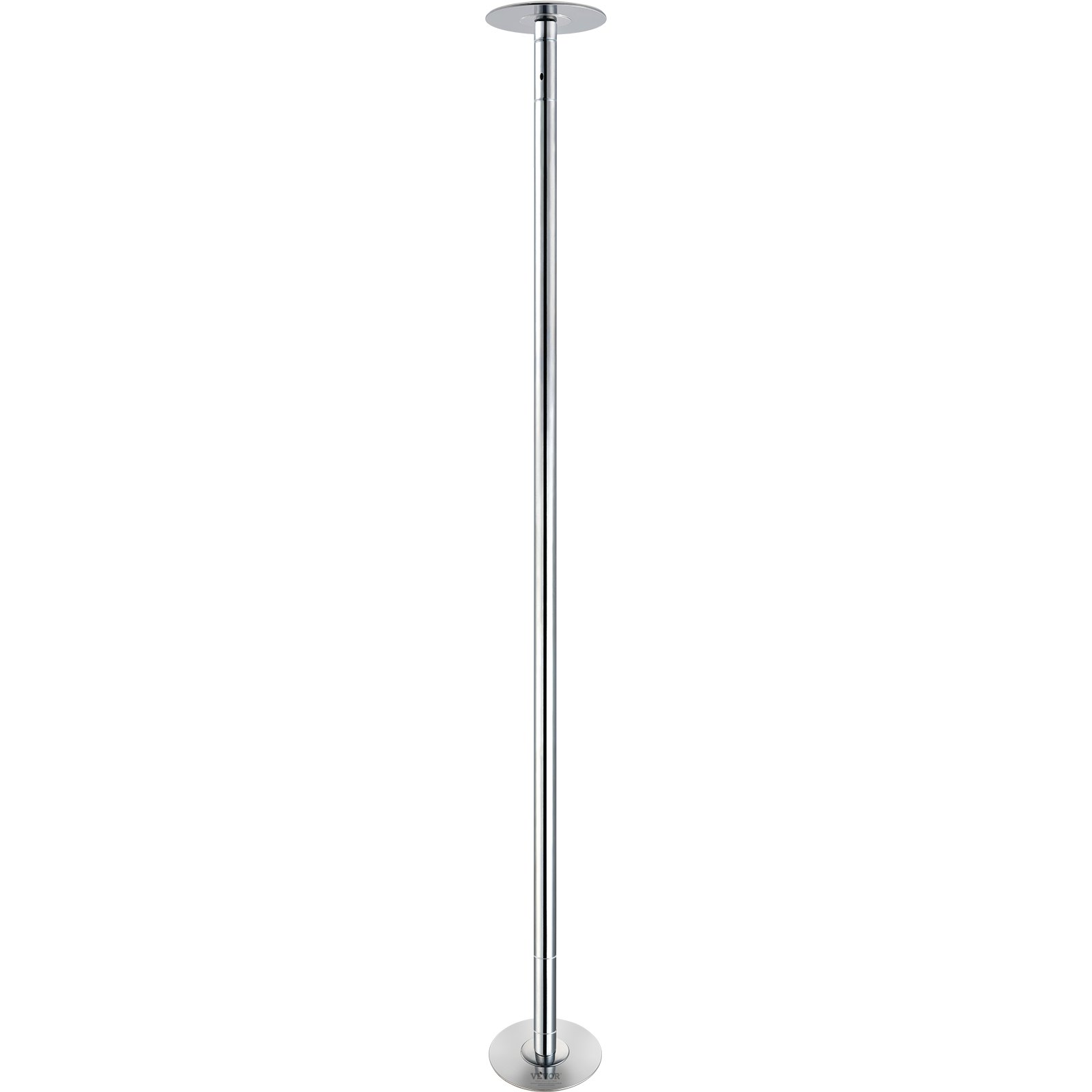 VEVOR Professional Dance Pole, Portable Pole Dance Pole, Professional, Approx. 210.5-278.4 cm, Height Adjustable, Detachable Fitness Pole, Spinning Fitness, Silver, Dance Pole for Gyms, Clubs, and Parties