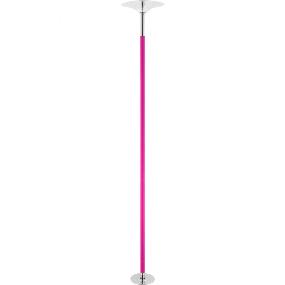 VEVOR Barra de Baile Profesional 2700x390 mm Barra de Baile Estática y Giratoria Kit de Danza en Barra Vertical Extraíble y Portátil Barra de Acero Inoxidable Resistente Altura Ajustable para Bar Club