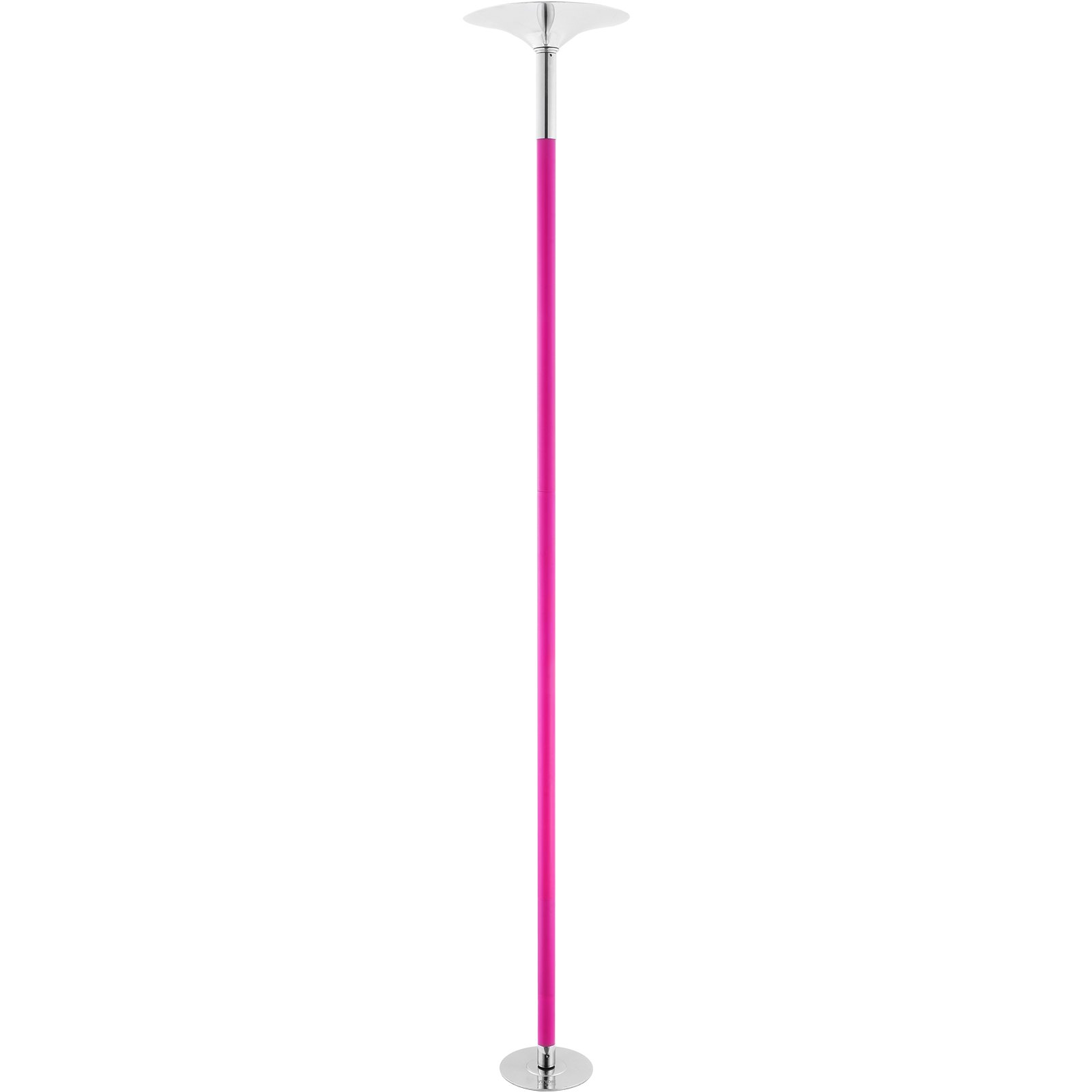 VEVOR Barra de Baile Profesional 2700x390 mm Barra de Baile Estática y Giratoria Kit de Danza en Barra Vertical Extraíble y Portátil Barra de Acero Inoxidable Resistente Altura Ajustable para Bar Club