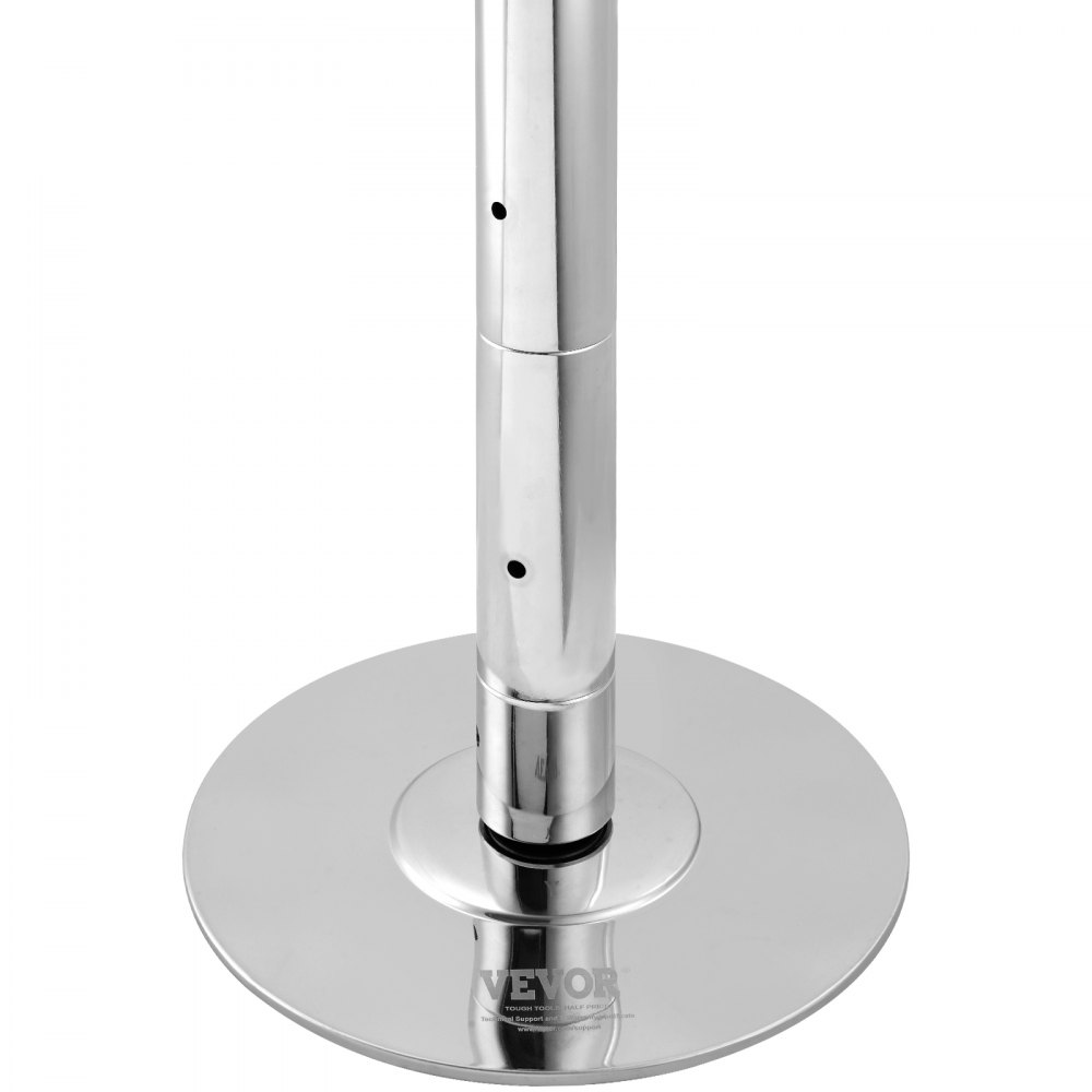 VEVOR Barra de Baile Profesional 2750x390 mm Barra de Baile Estática y Giratoria Kit de Danza en Barra Vertical Extraíble y Portátil Barra de Acero Inoxidable Resistente Altura Ajustable para Bar Club
