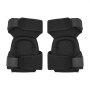 VEVOR Rodilleras para Trabajo de Construcción Extendidas con 2 Correas de Extensión, Rodilleras de Gel de Espuma Antideslizantes para Jardinería, Pisos, Techos, Limpieza, Negro y Amarillo
