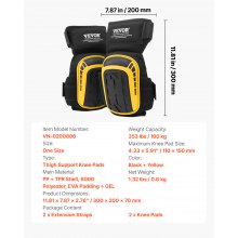 VEVOR Rodilleras para Trabajo Rodilleras de Construcción Extendidas Resistentes