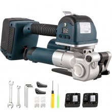 VEVOR Máquina Portátil de Embalaje de Paquetes Ancho de Flejado 10-19 mm, Herramienta Neumática de Flejado para PP y PET Espesor de Flejado 0,5-1,2 mm Máquina Neumática de Flejado Tensión 400-3500N