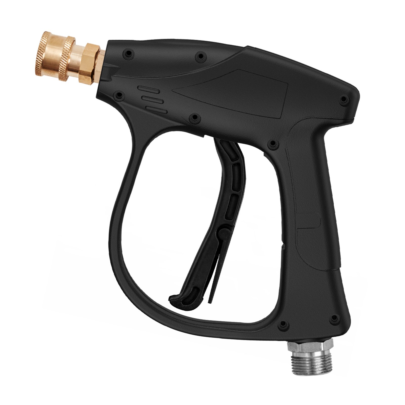 VEVOR Pistola Limpiadora de Alta Presión 4350 PSI Entrada M22-14 Conector de Manguera de Salida 1/4" Mango de Lavado a Presión de Acero Inoxidable con 5 Colores de Boquillas de Conexión Rápida