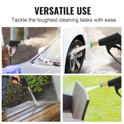 DERASL Pistola De Limpieza De Alta Presiu00f3n 4000PSI Con Acoplamientos