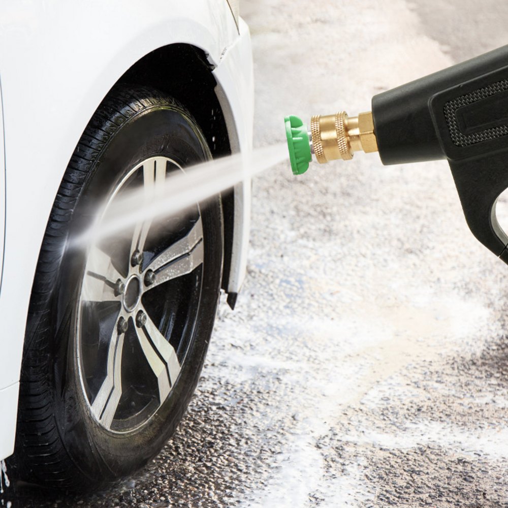 VEVOR Pistola Limpiadora de Alta Presión 4000 PSI Entrada M22-14 mm/M22-15/3/8" Conector de Salida 1/4" Mango de Lavado a Presión de Acero Inoxidable con 5 Colores de Boquillas de Conexión Rápida