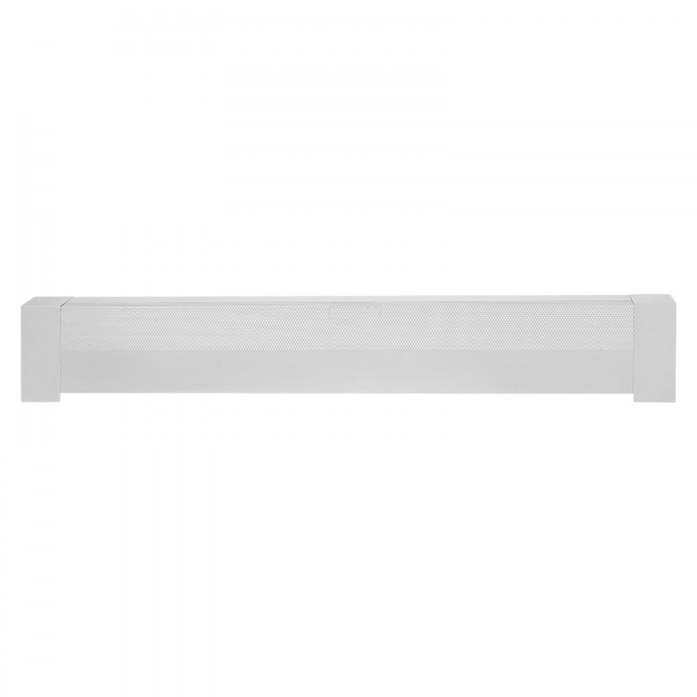 VEVOR Cubierta Frontal Estándar para Zócalo de Radiadores Eléctricos, Serie Básica, 1221 x 80 x 193 mm, Cubierta de Repuesto de Acero Resistente, Agujero Medio Abierto, para Dormitorio, Blanco