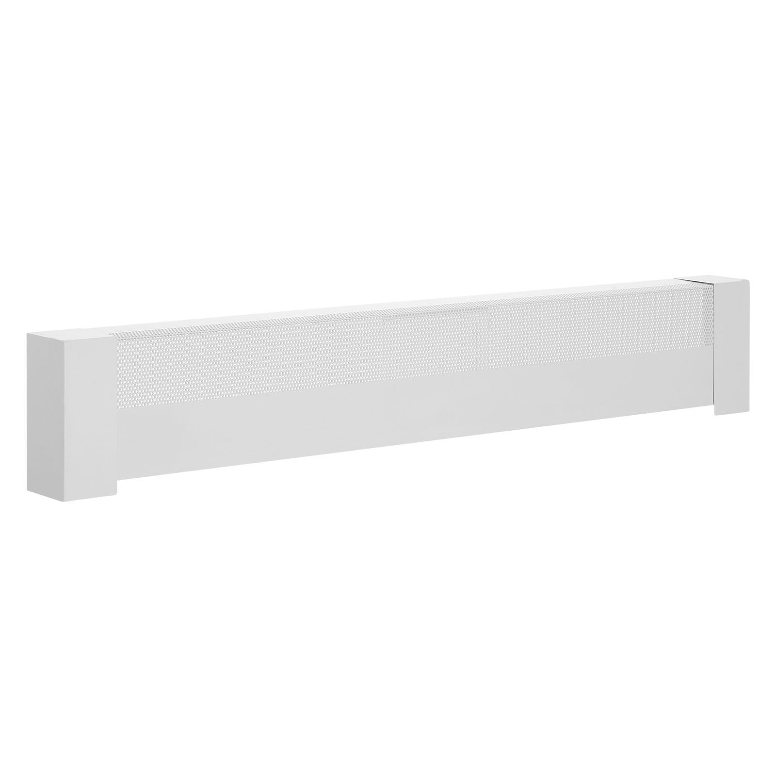 VEVOR Cubierta Frontal Estándar para Zócalo de Radiadores Eléctricos, Serie Básica, 1221 x 80 x 193 mm, Cubierta de Repuesto de Acero Resistente, Agujero Medio Abierto, para Dormitorio, Blanco