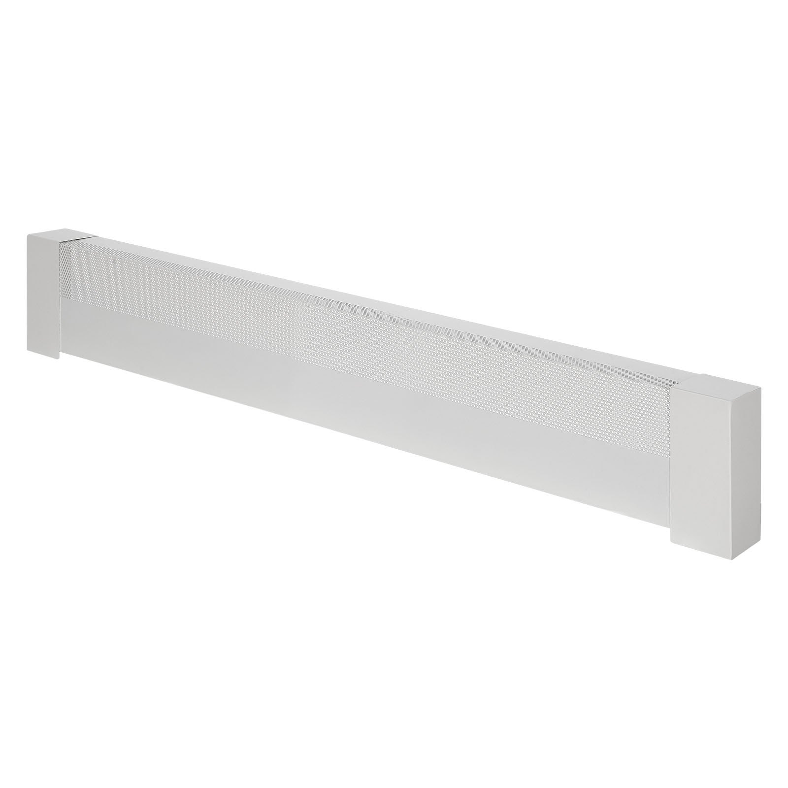 VEVOR Cubierta Frontal Estándar para Zócalo de Radiadores Eléctricos, Serie Básica, 1221 x 80 x 193 mm, Cubierta de Repuesto de Acero Resistente, Agujero Medio Abierto, para Dormitorio, Blanco