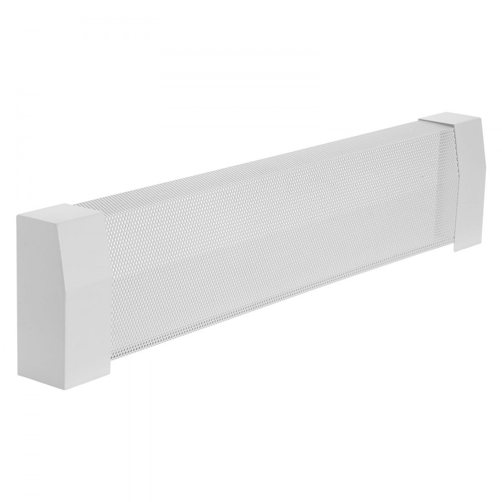 VEVOR Cubierta para Calefactor de Zócalo, Serie Premium, Estándar, 91 cm, Ventilación y Calefacción Eficientes, Funda de Repuesto de Acero para Dormitorio, Blanco, Agujero Completamente Abierto