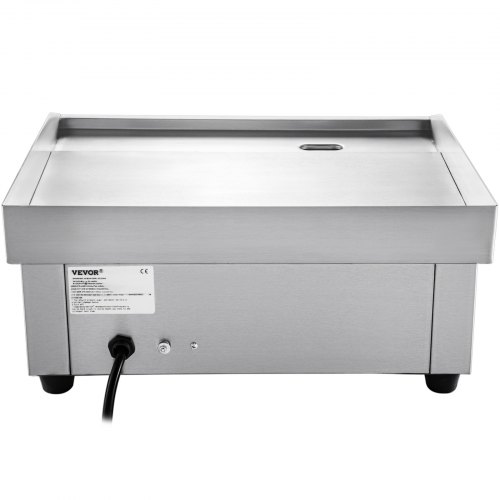 VEVOR Plancha Eléctrica 2500 W Plancha de Asar de Acero Inoxidable 54 x 30 cm Parrilla Barbacoa Eléctrica 50-300 ℃ para Panqueques, Tocino Crujiente, Queso Asado, Desayunos Ricos, Platos Fritos