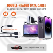 VEVOR Micrófono USB 192kHz/24 bits Micrófono de Condensador con Brazo Articulado