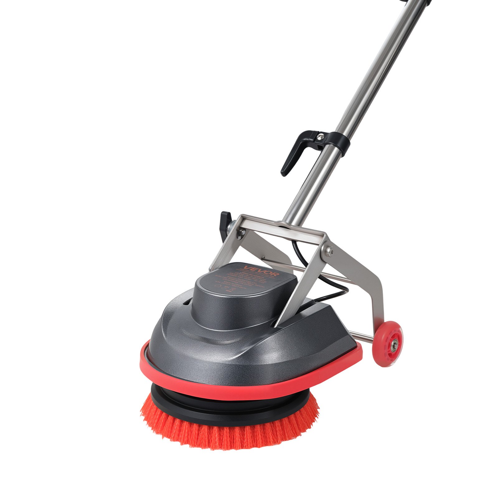 VEVOR Fregadora de Suelos Comercial con 2 Ruedas, Pulidora Eléctrica Profesional para Alfombras Velocidad Variable 1200-1900 RPM Cable de 13 m con Almohadillas y Cepillos, para Todo Tipo de Suelos