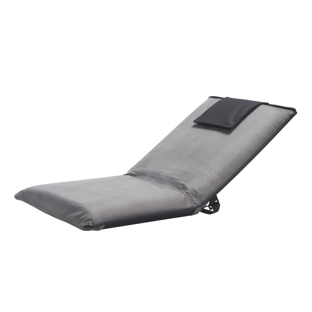 VEVOR Silla de Suelo Ajustable de 6 Posiciones con Respaldo para Meditación, Sillón Plegable 465 x 530 x 520 mm para Leer, Ver Televisión, Sillón Portátil para Niños, Adolescentes y Adultos, Gris