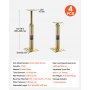 Gatos de piso para casa VEVOR, paquete de 4, rango de altura de 11,6" a 16", capacidad de carga máxima de 2200 lb por unidad, poste de gato de sótano con viga de soporte ajustable para nivelación, gato telescópico galvanizado para soporte temporal