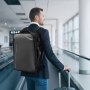 VEVOR Vacuum Travel Backpack, 65L, Expandable Vacuum Seal Compression Travel Backpack with Pump, with TSA-Approved Lock, Airback Vacpack, Water-Resistant Carry-On Suitcase Luggage, for Business, Gray