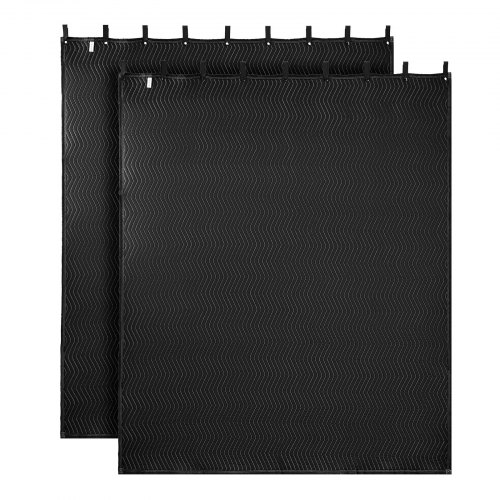 VEVOR Mantas Insonorizantes 2 Piezas, Manta de Amortiguación Acústica Espesa 2438 x 2032 mm con Ojales, Cortinas Insonorizadas para Estudio, Bloqueador de Luz y Grabación de Música para Ventanas