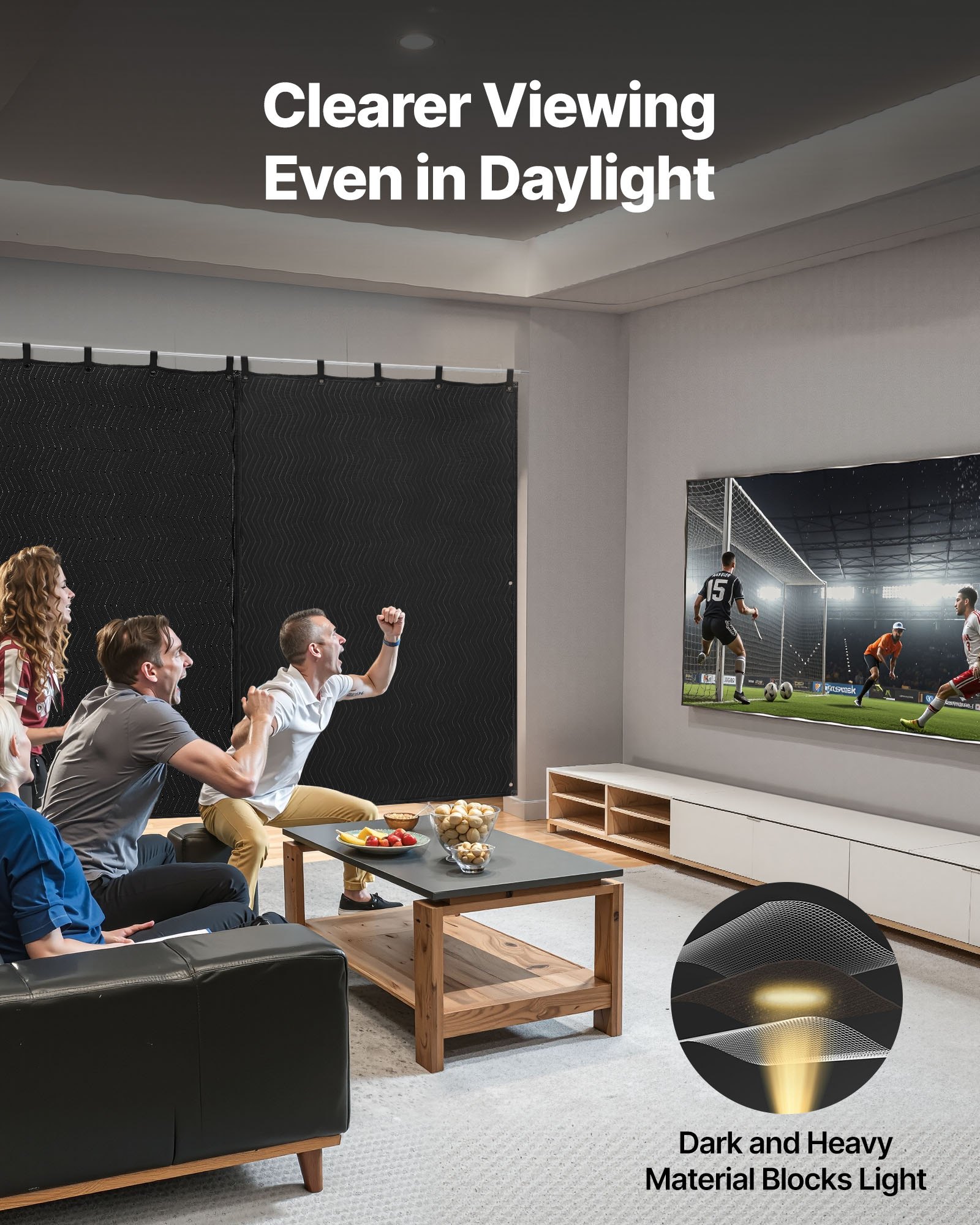 VEVOR Sound Dampening Blankets, Soundproof Curtains with 2032 x 1219 mm, Soundproof Blanket with Grommets, Studio Grommeted Blanket, for Window, Door, Light Blocker, Music Recording, Black